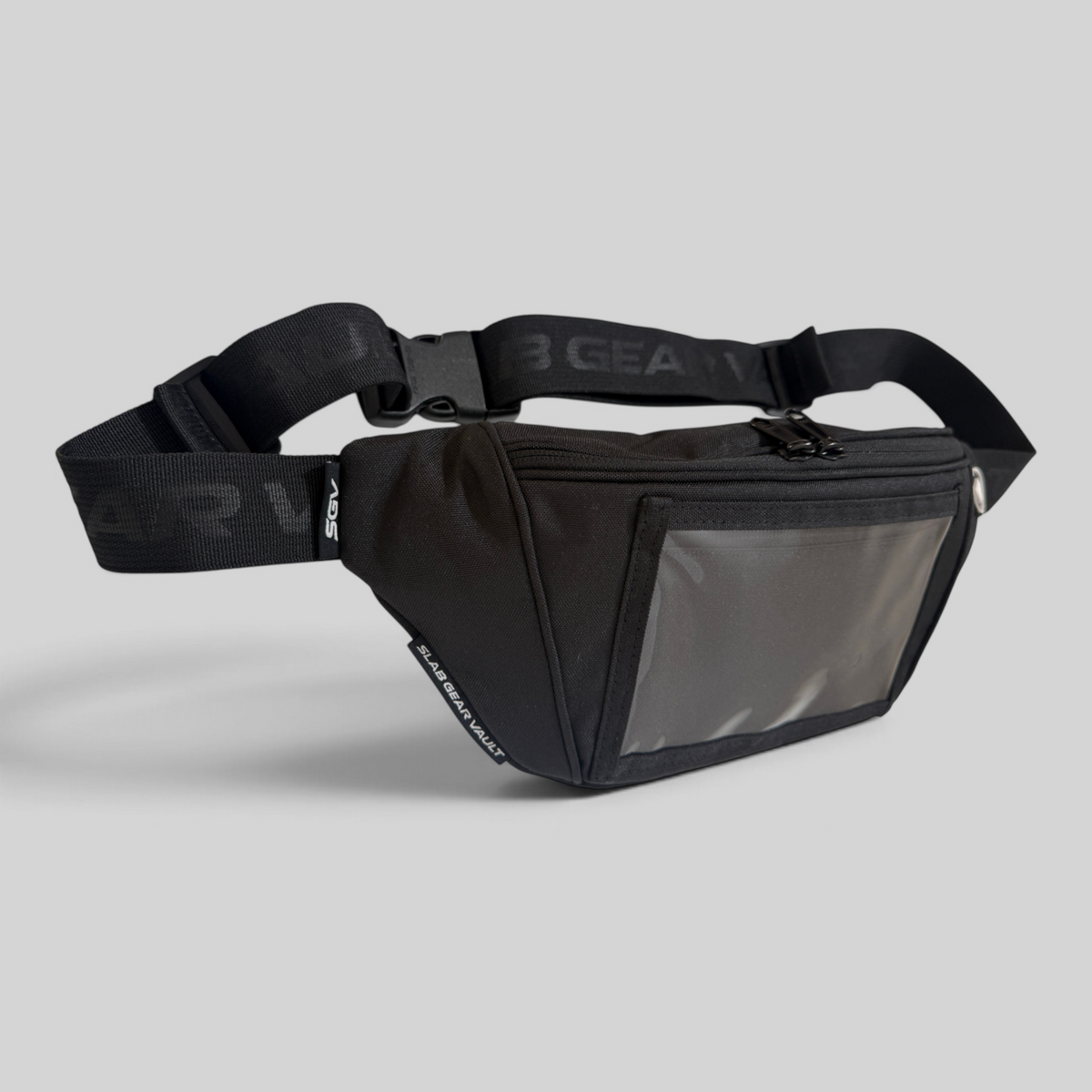 Adjustable Slab Gear Vault branded strap and reinforced black piping
